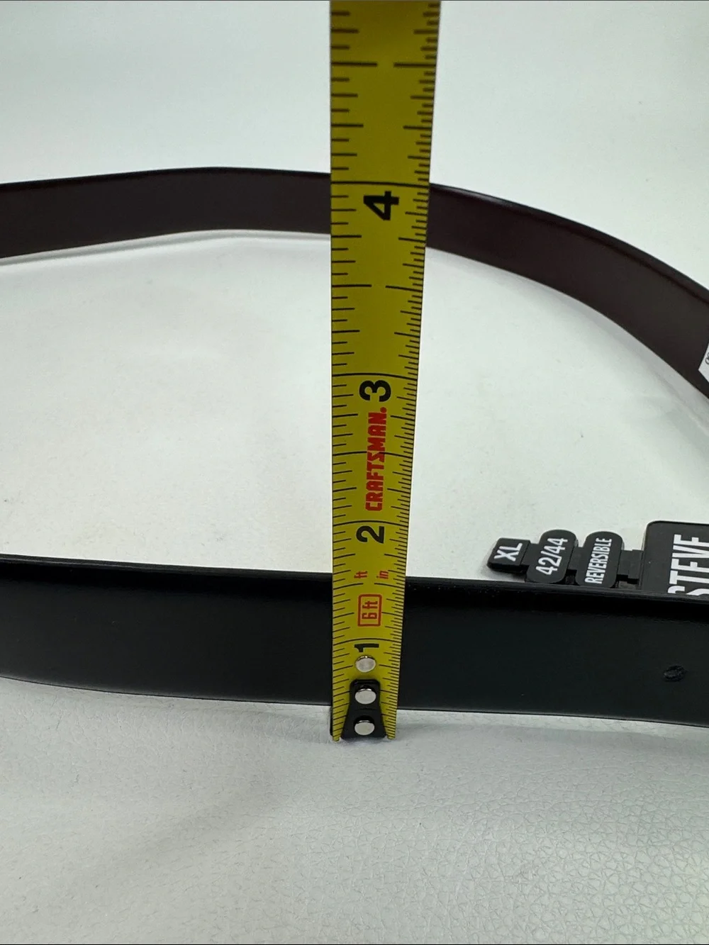 Steve Madden Reversible Leather Belt in Black Brown Silver Buckle XL 42/44 NEW